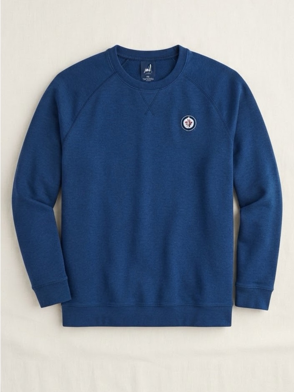 Johnnie-O NHL Winnipeg Jets Logo Fleece Crew Neck Sweatshirt Blue 2XL